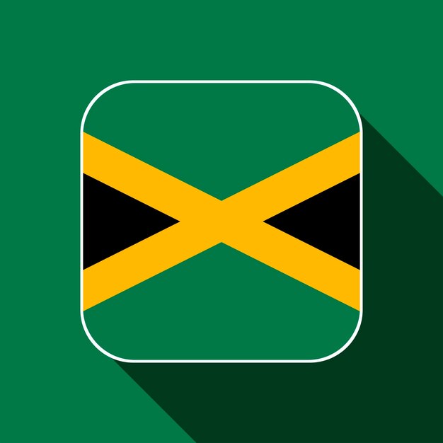 Jamaica flag official colors Vector illustration