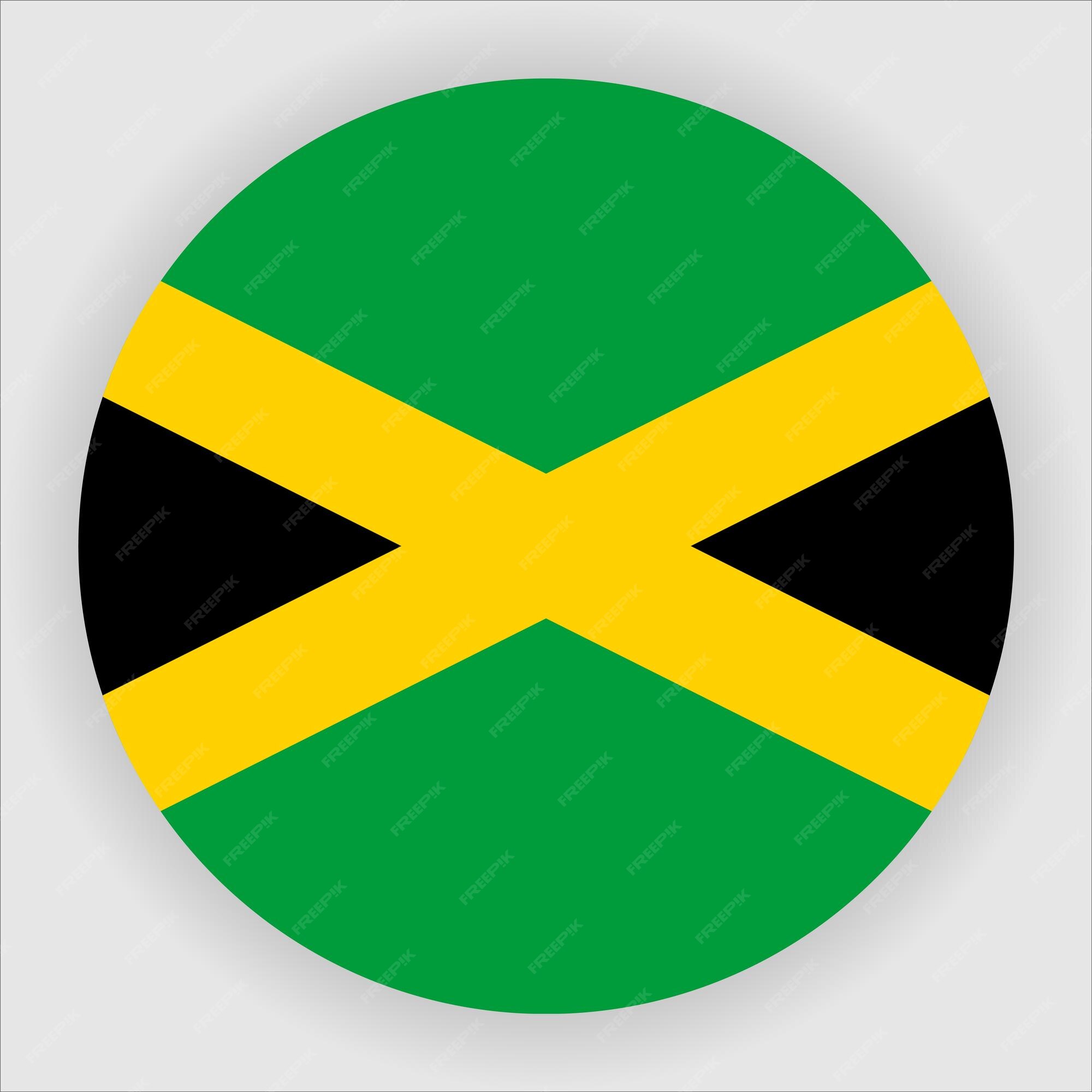 Premium Vector | Jamaica flat rounded flag icon