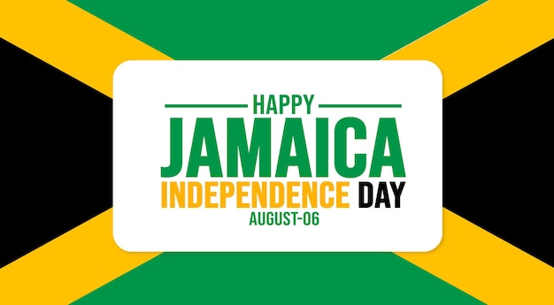 Jamaica Happy Independence Day achtergrond sjabloon Vakantie concept achtergrond banner plakkaat
