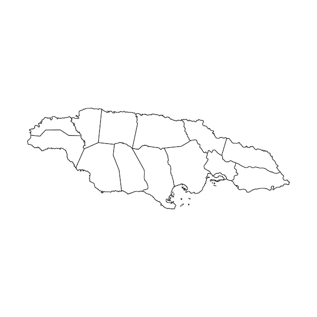 Vector jamaica map icon