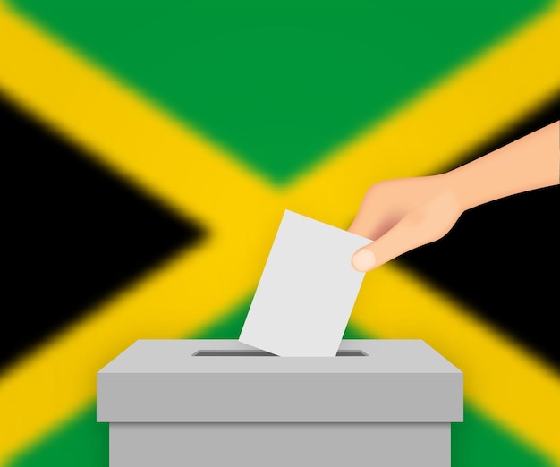 Jamaica verkiezing banner achtergrond sjabloon voor uw ontwerp