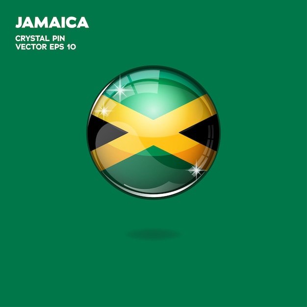 Jamaica vlag 3d-knoppen