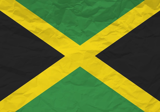 Jamaica vlag verfrommeld papier