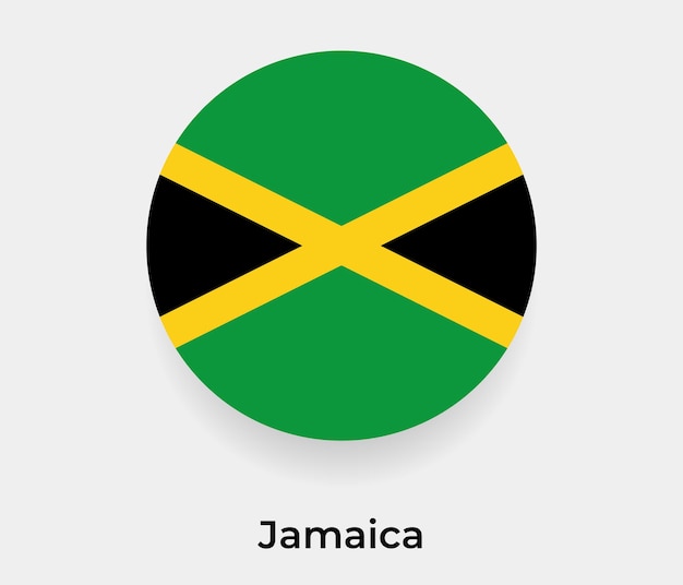 Jamaica vlag zeepbel cirkel ronde vorm pictogram vectorillustratie