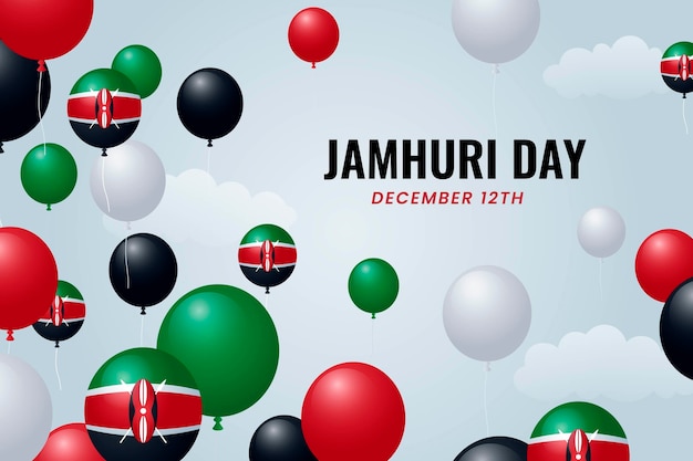 Jamhuri-dag met realistische ballonnen