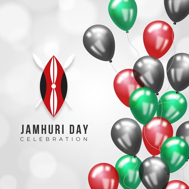 Jamhuri-dag met realistische ballonnen