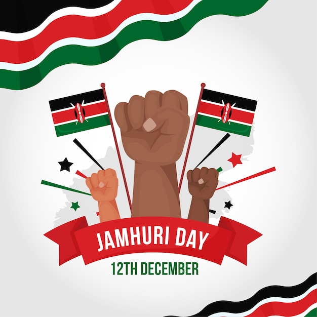 Jamhuri day holiday design piatto