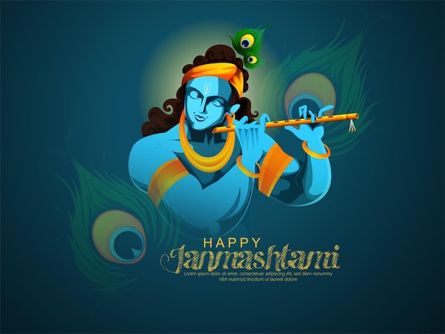 インドのジャンマシュタミ祭の背景 幸せなジャンマシュタミ、クリシュナ卿の誕生日