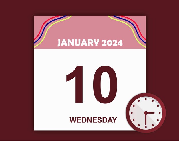 january 2024 day time calendar