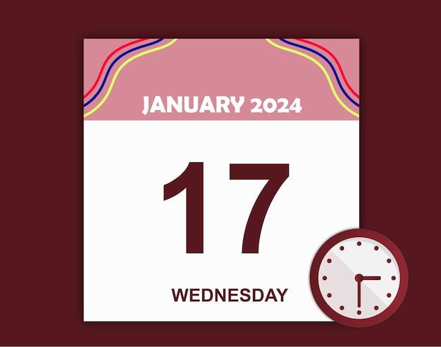 january 2024 day time calendar