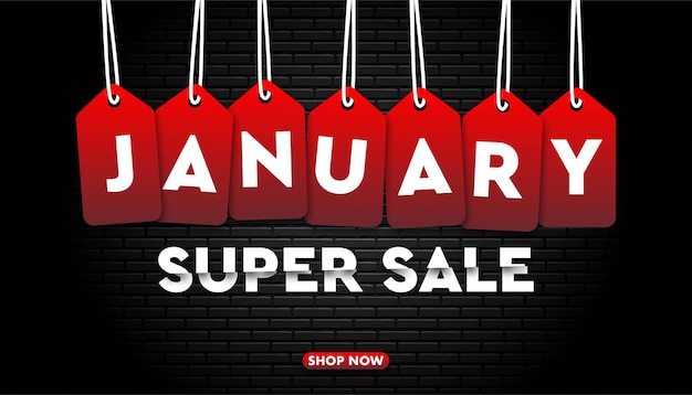 January super sale template.