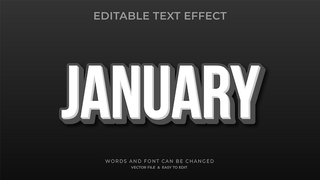 January text effects