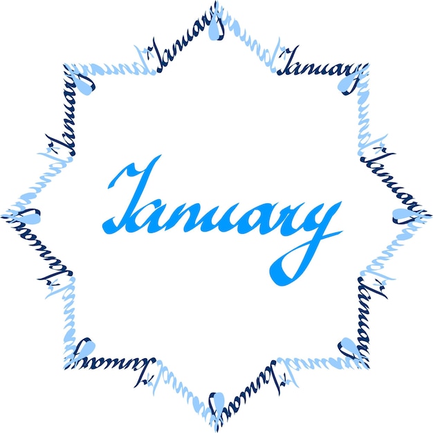 January word in frame