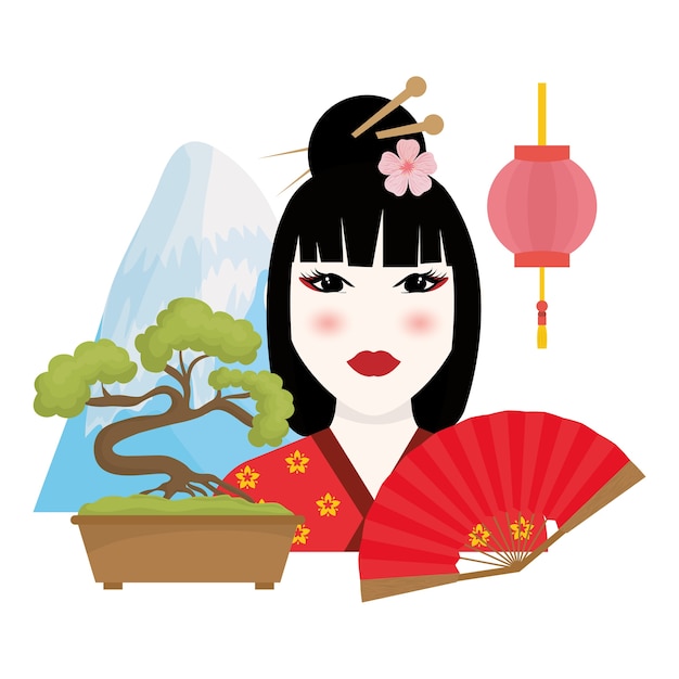 Vector japan  concept with culture icon design, vector illustration 10 eps graphic.