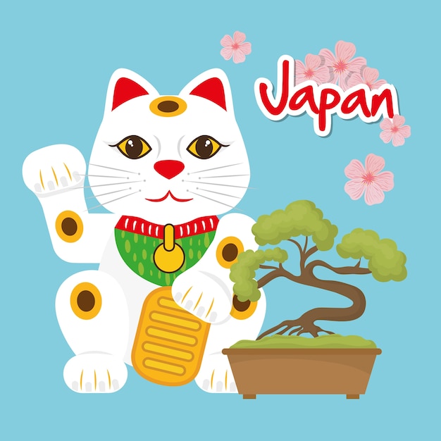 Japan  concept with culture icon design