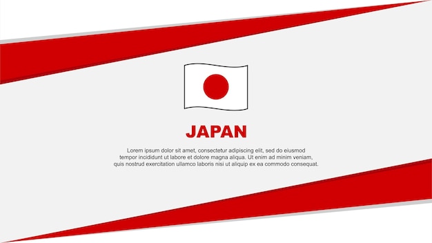 Japan Flag Abstract Background Design Template Japan Independence Day Banner Cartoon Vector Illustration Japan Design