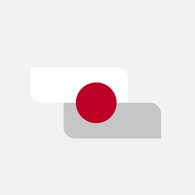 Vector japan flag icon