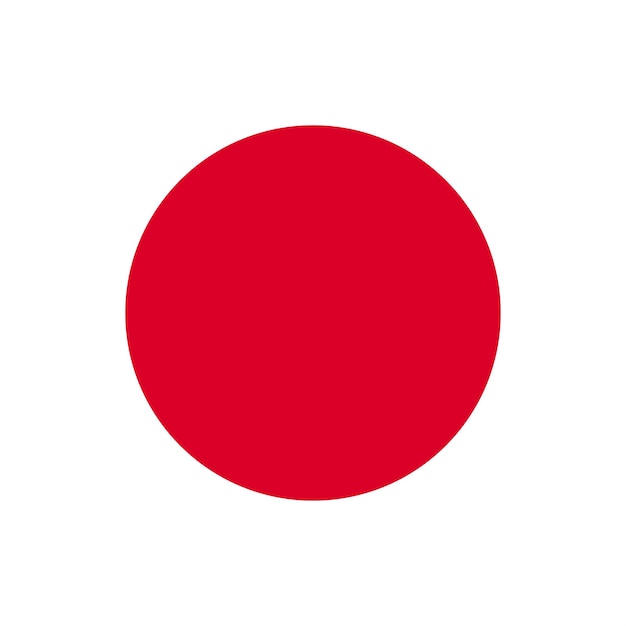 Japan flag official colors vector illustration