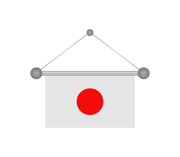 Vector japan flag