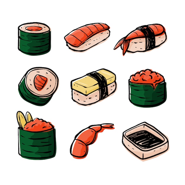 Japan food illustration pack