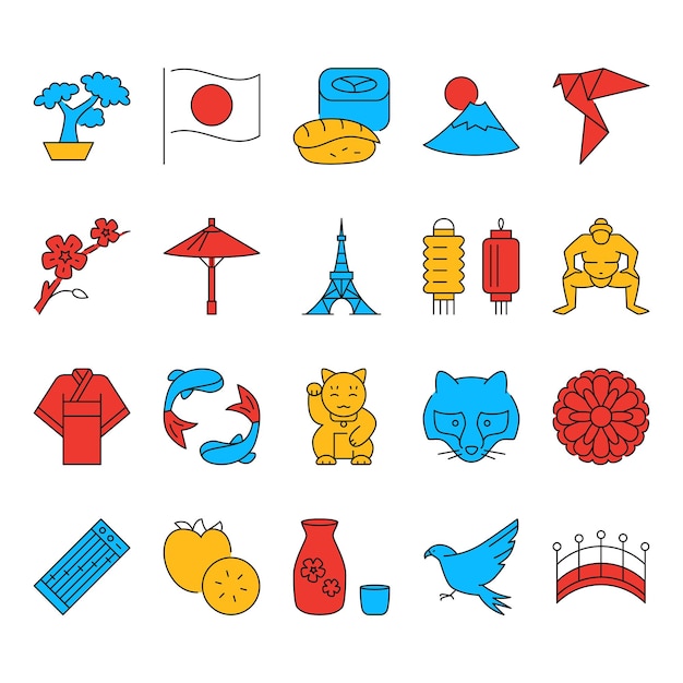 Japan icon set