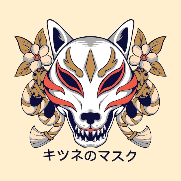 Japan Kitsune masker vector kunst
