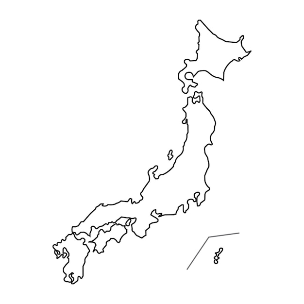 ベクトル 日本地図アイコン