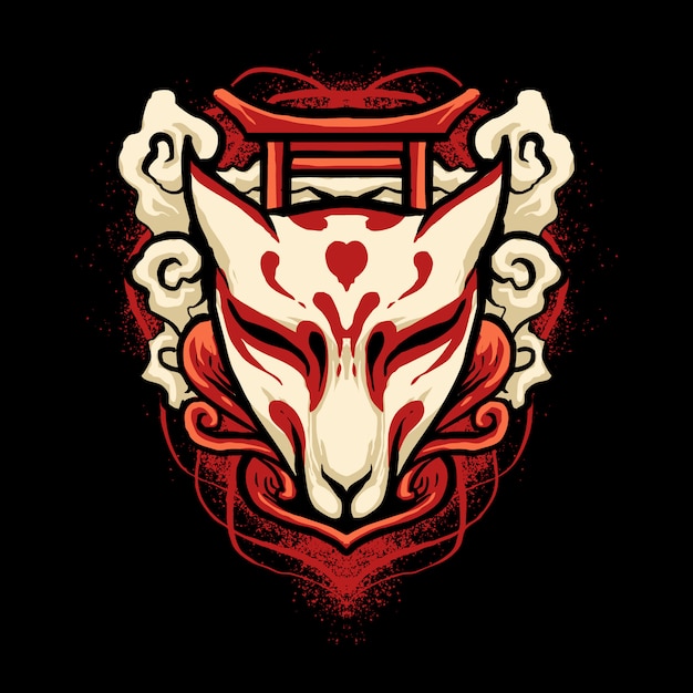 Japan mask illustration