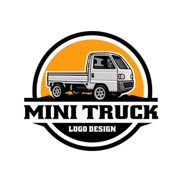 japan mini vrachtwagen illustratie logo vector