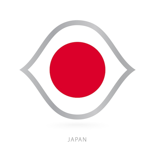 Флаг сборной Японии в стиле международных баскетбольных соревнований