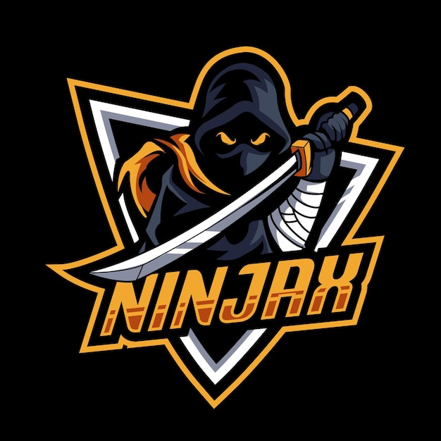 Japan ninja mascot logo template