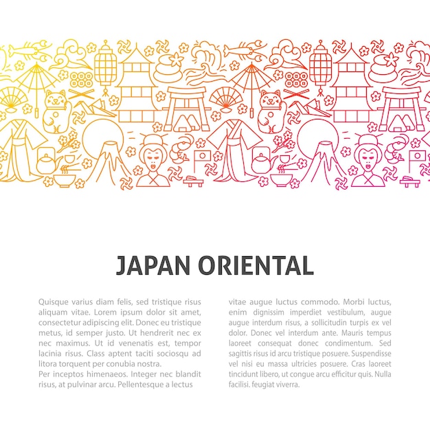 Japan Oriental Line Template