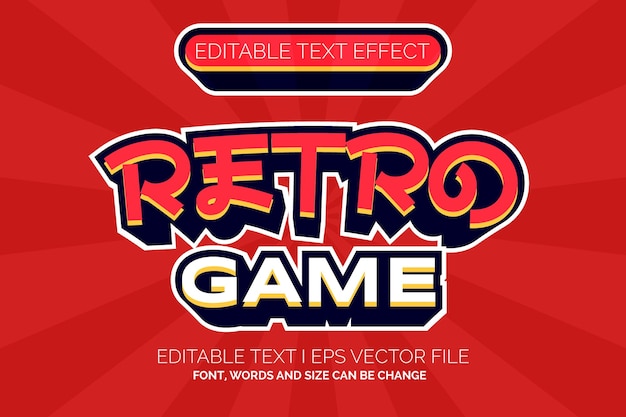 Japan retro game text effect