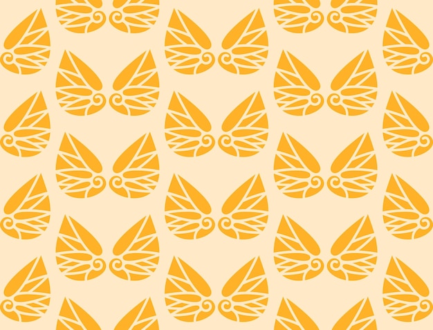 Дизайн в японском стиле цветы или листья крылья символы бесшовная текстура или узор