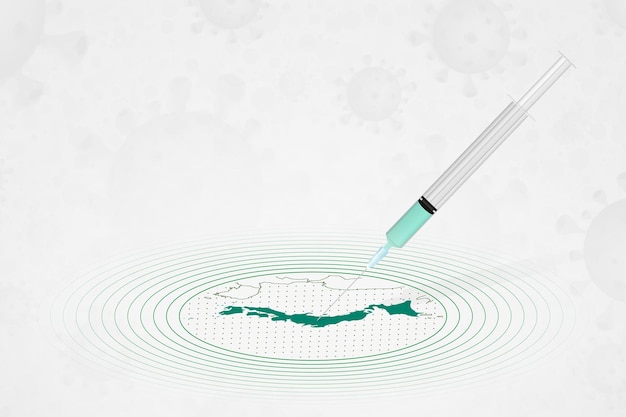 Japan vaccination concept vaccine injection in map of Japan Vaccine and vaccination against coronavirus COVID19