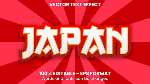 Japan vector text effect