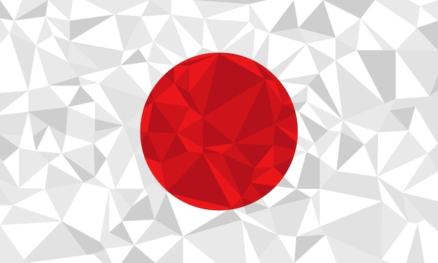 Japan veelhoekige vlag mozaïek achtergrond