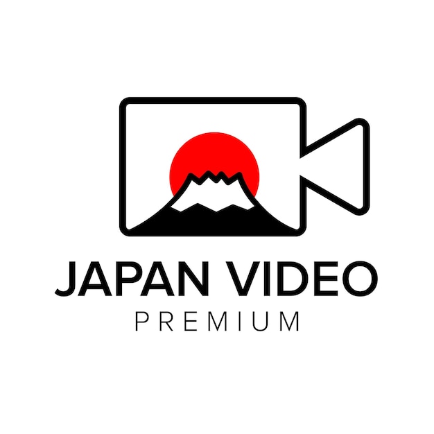 Japan video logo icon vector template