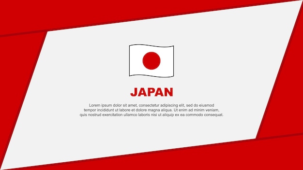 Japan Vlag Abstracte Achtergrond Ontwerpsjabloon Japan Onafhankelijkheidsdag Banner Cartoon Vector Illustratie Japan Banner