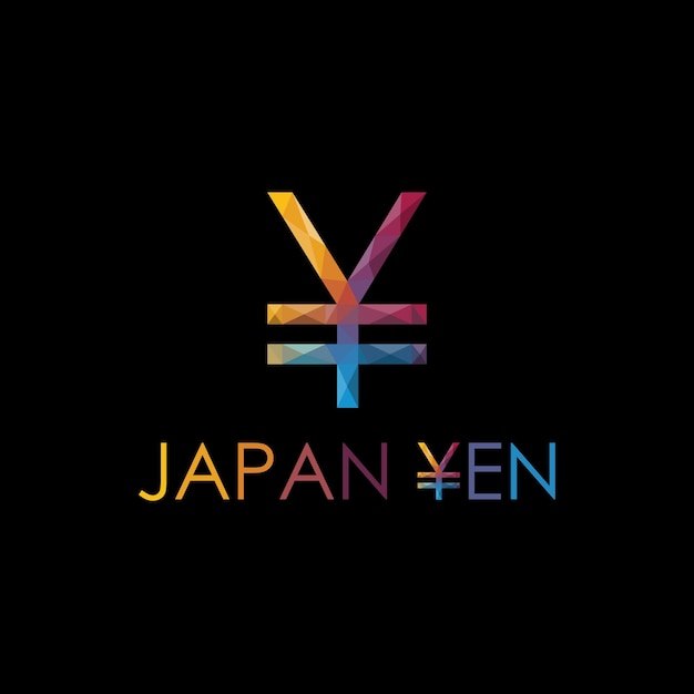 Vector japan yen poligonal