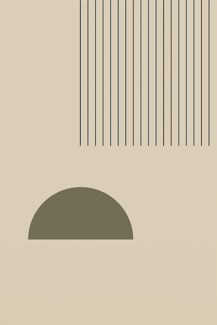 Vector japandi neutral scandinavian wall art minimalist modern japanese digital art poster trendy earthy aesthetic wall decor