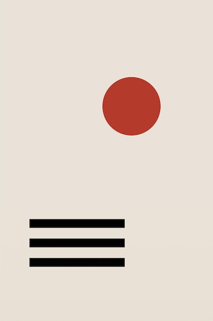 Vector japandi neutrale scandinavische muurkunst minimalistische moderne japanse digitale kunst poster trendy aardse esthetische muurdecoratie