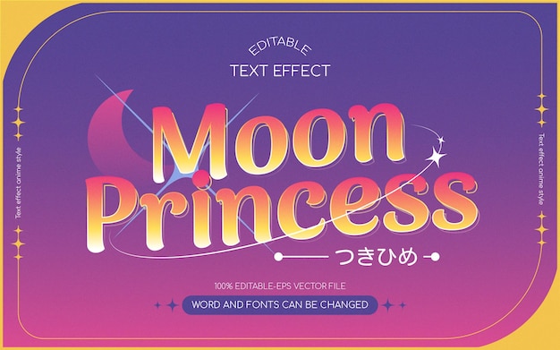 Japanese anime style text effect