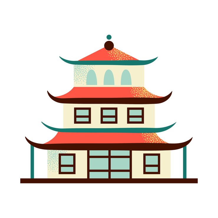 Vector japanese art and culture set set of japanese travel icons