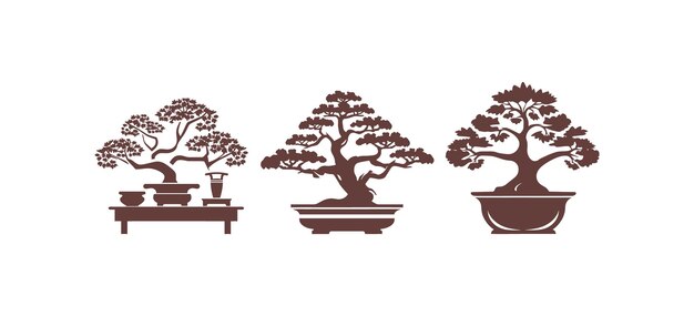 ベクトル 日本の盆栽アートのベクトル