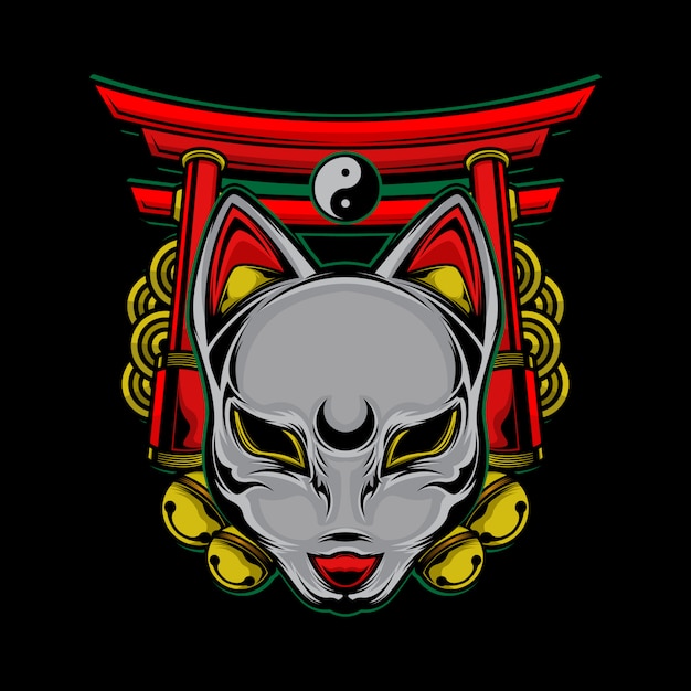 Japanese cat logo