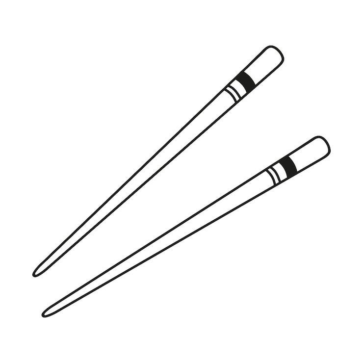Vector 手描き落書きスタイル アジア料理レストラン メニューの日本の中国の棒