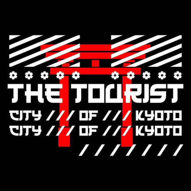 japanese city theme t-shirt design