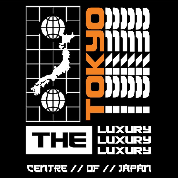 japanese city theme t-shirt design