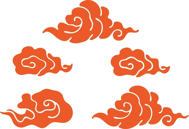 Vector japanese cloud illustration